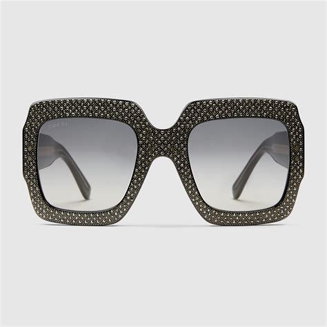 gucci white sunglasses women|gucci bedazzled sunglasses.